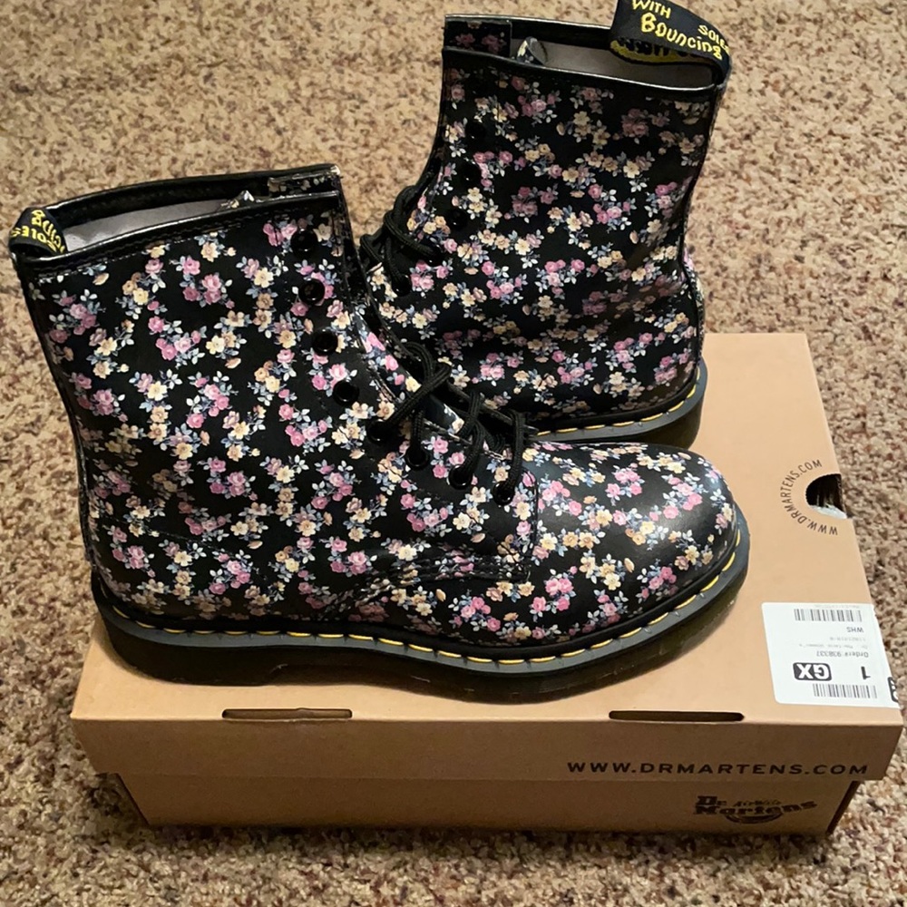 Brand new never worn Floral Dr. Martens